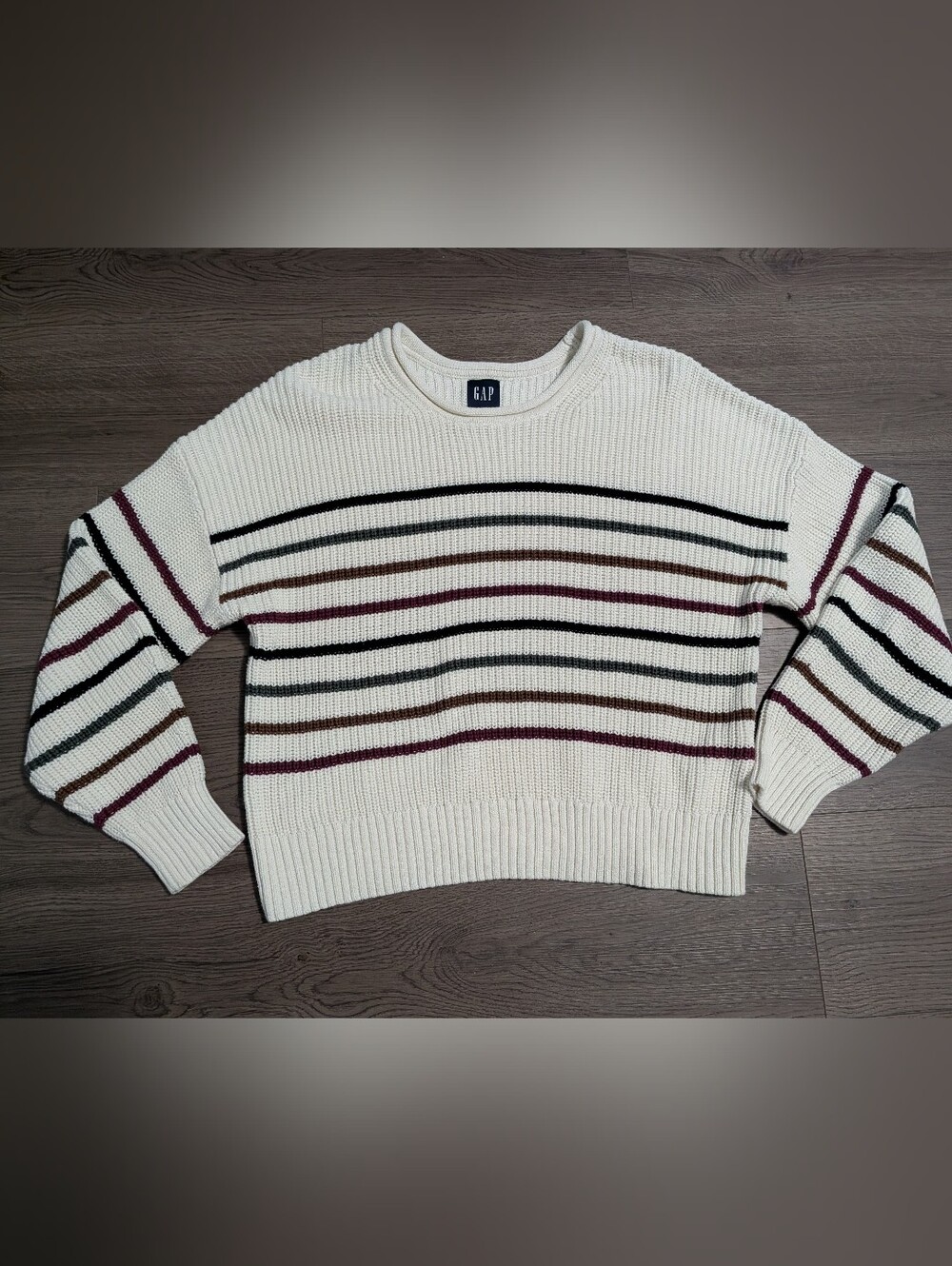 Gap Relaxed Stripe Shaker-Stitch Sweater